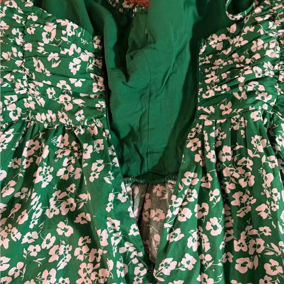 Princess Polly Barrett Mini Dress - Green & White Floral, Size 4 - Picture 8 of 10